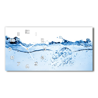 Horloge horizontale en verre Eau