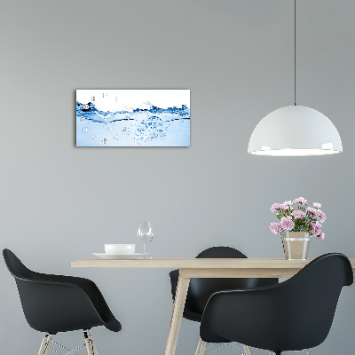 Horloge horizontale en verre Eau