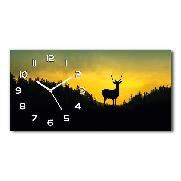 Horloge murale horizontale Chevreuil