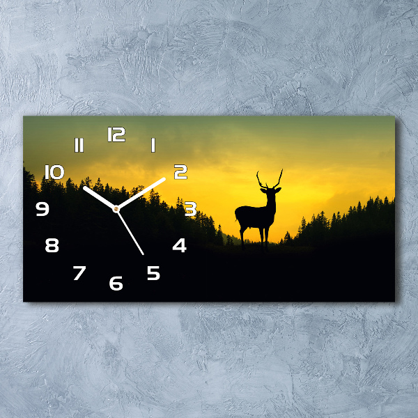 Horloge murale horizontale Chevreuil