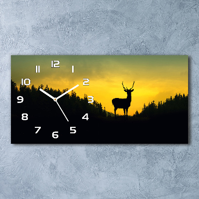 Horloge murale horizontale Chevreuil