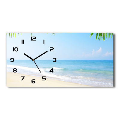 Horloge rectangulaire horizontale Plage exotique, océan