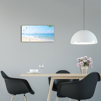 Horloge rectangulaire horizontale Plage exotique, océan