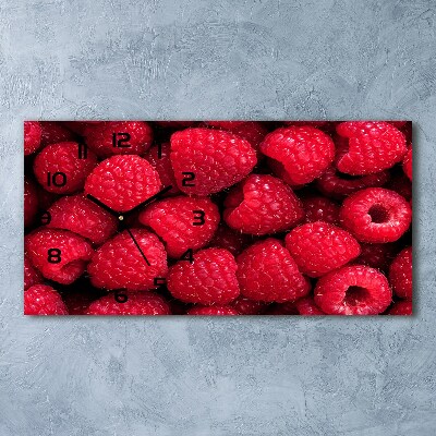 Horloge murale horizontale Framboises