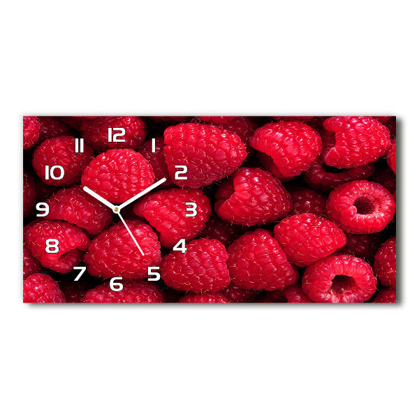 Horloge murale horizontale Framboises