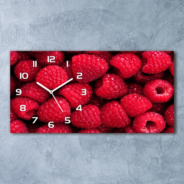 Horloge murale horizontale Framboises