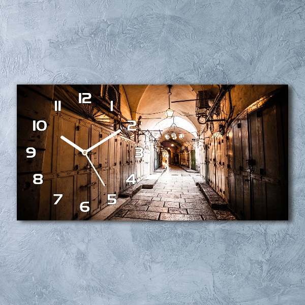 Horloge horizontale en verre Jérusalem