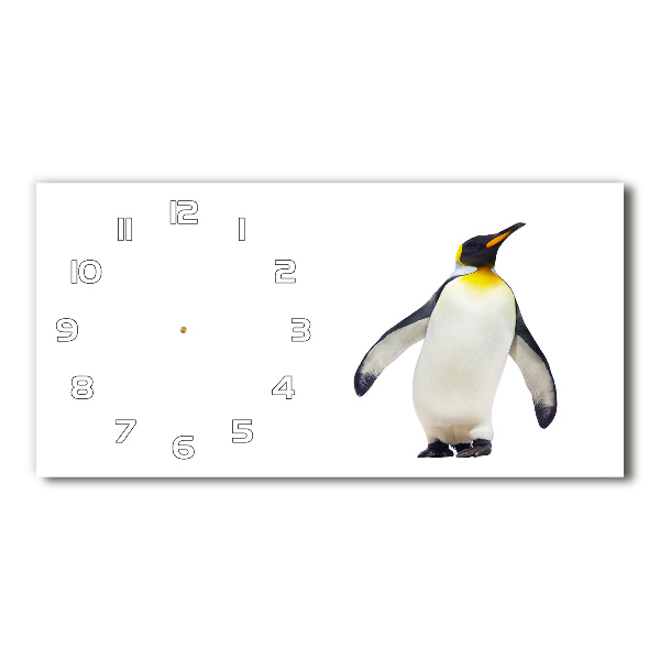 Horloge horizontale en verre Pingouin