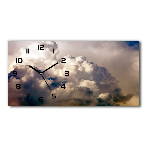 Horloge murale horizontale Nuages dans le ciel