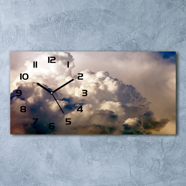 Horloge murale horizontale Nuages dans le ciel