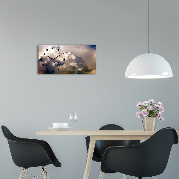 Horloge murale horizontale Nuages dans le ciel
