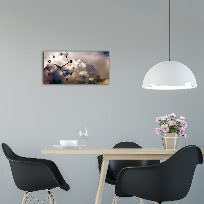 Horloge murale horizontale Nuages dans le ciel