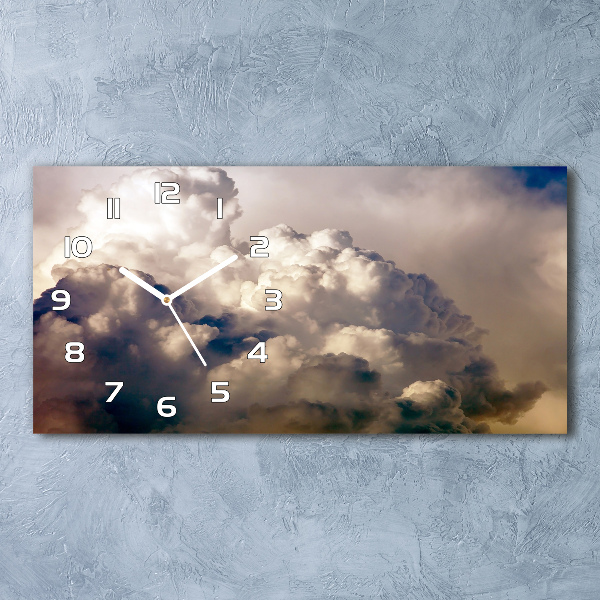 Horloge murale horizontale Nuages dans le ciel