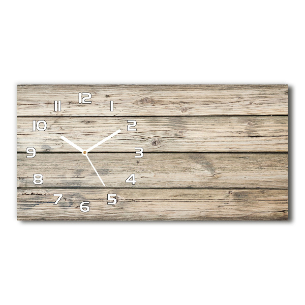 Horloge rectangulaire horizontale Fond en bois