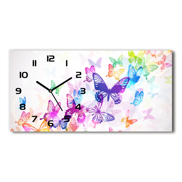 Horloge horizontale Papillons colorés