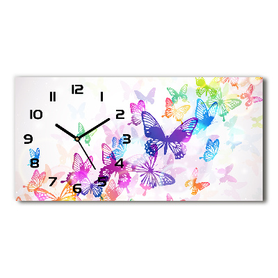 Horloge horizontale Papillons colorés
