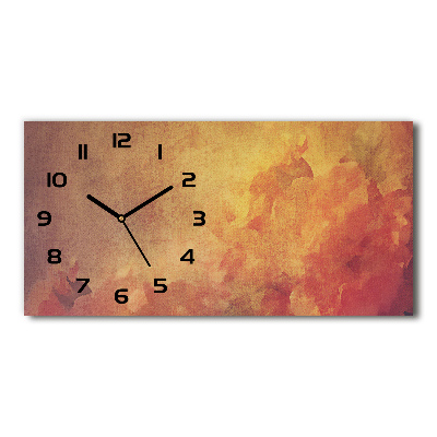 Horloge rectangulaire horizontale Fleurs