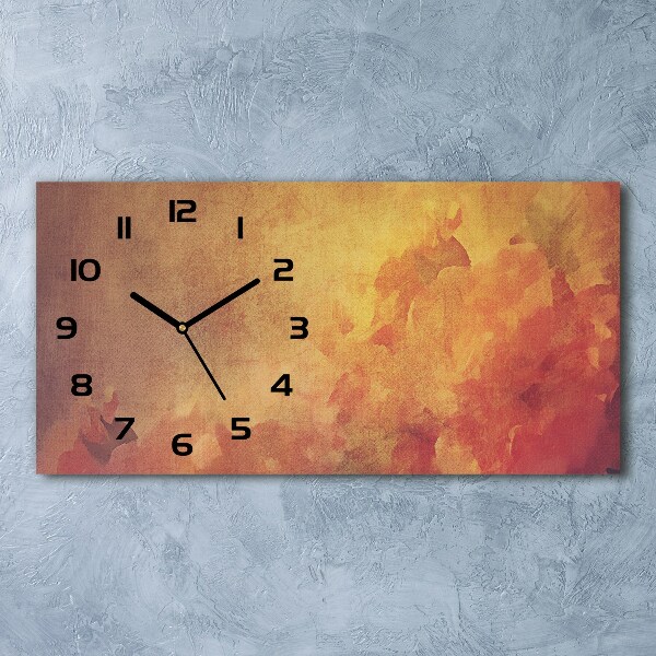 Horloge rectangulaire horizontale Fleurs