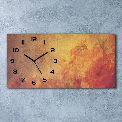 Horloge rectangulaire horizontale Fleurs