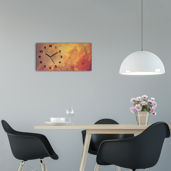 Horloge rectangulaire horizontale Fleurs