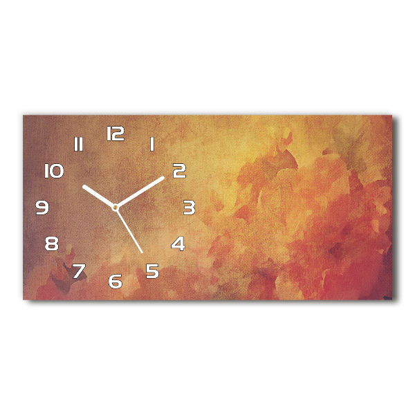 Horloge rectangulaire horizontale Fleurs
