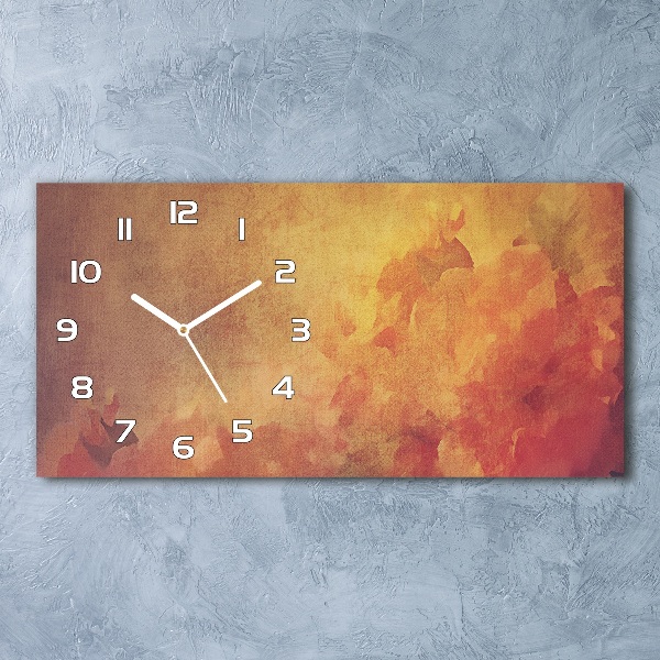 Horloge rectangulaire horizontale Fleurs