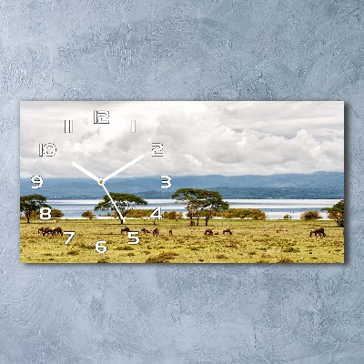 Horloge murale horizontale Lac Naivasha