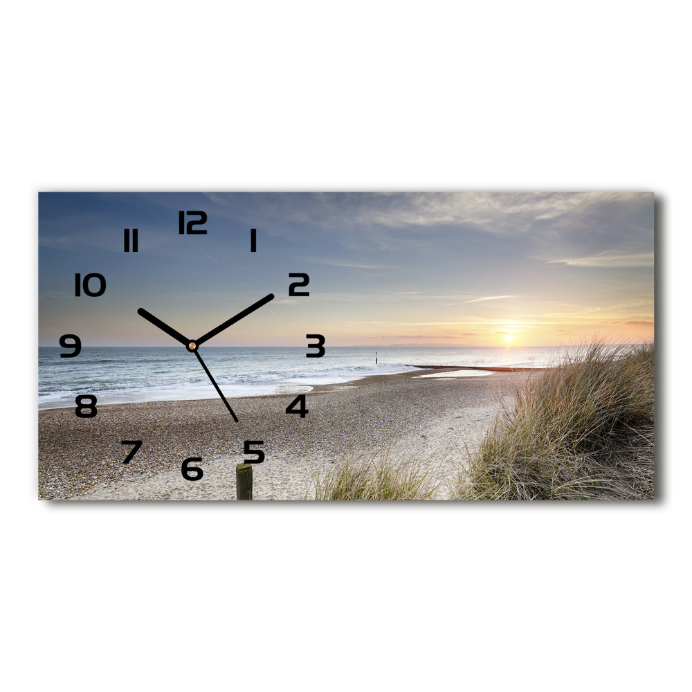 Horloge horizontale Coucher de soleil et dunes de sable
