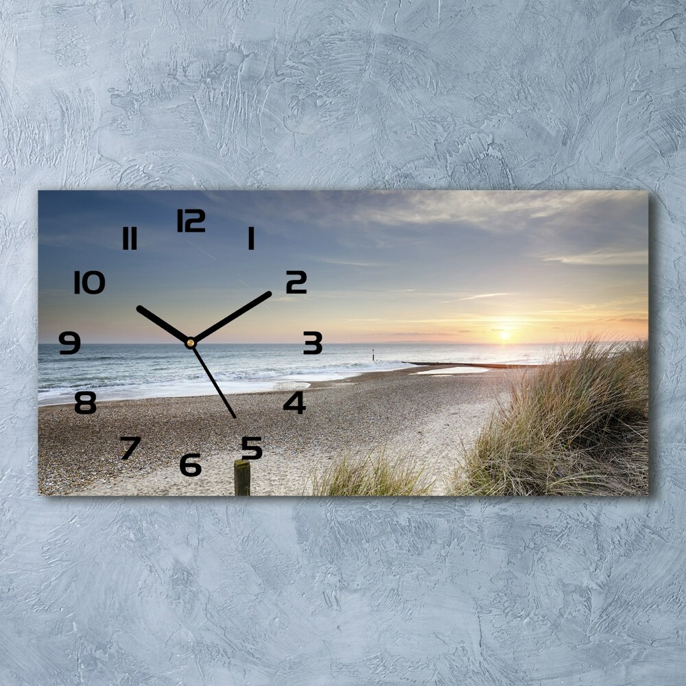 Horloge horizontale Coucher de soleil et dunes de sable