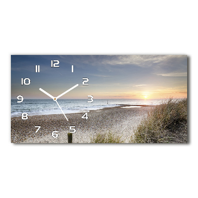 Horloge horizontale Coucher de soleil et dunes de sable