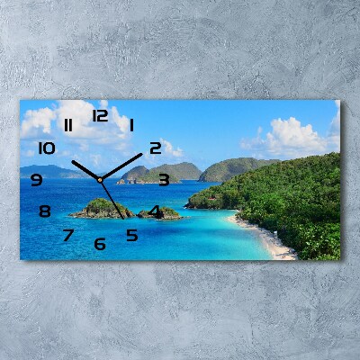 Horloge murale horizontale Îles vierges