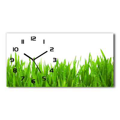 Horloge rectangulaire horizontale Tiges d'herbe