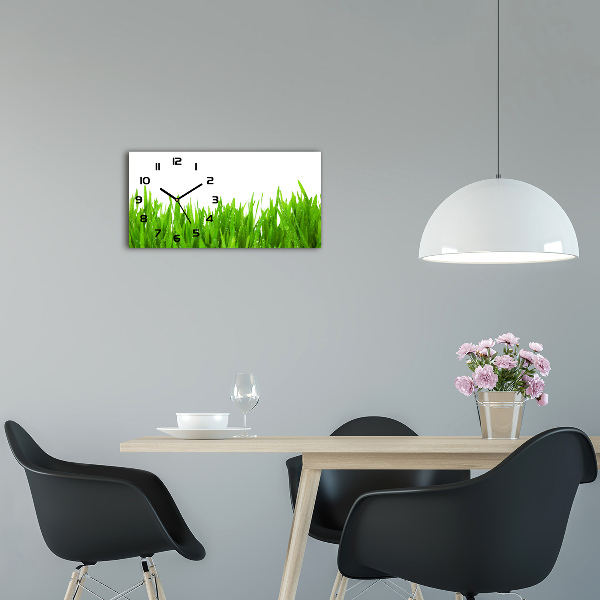 Horloge rectangulaire horizontale Tiges d'herbe