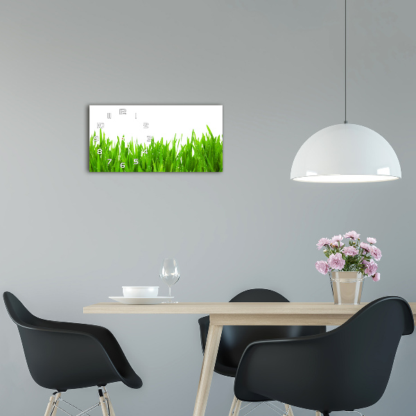 Horloge rectangulaire horizontale Tiges d'herbe