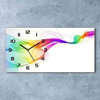 Horloge horizontale Abstrait coloré