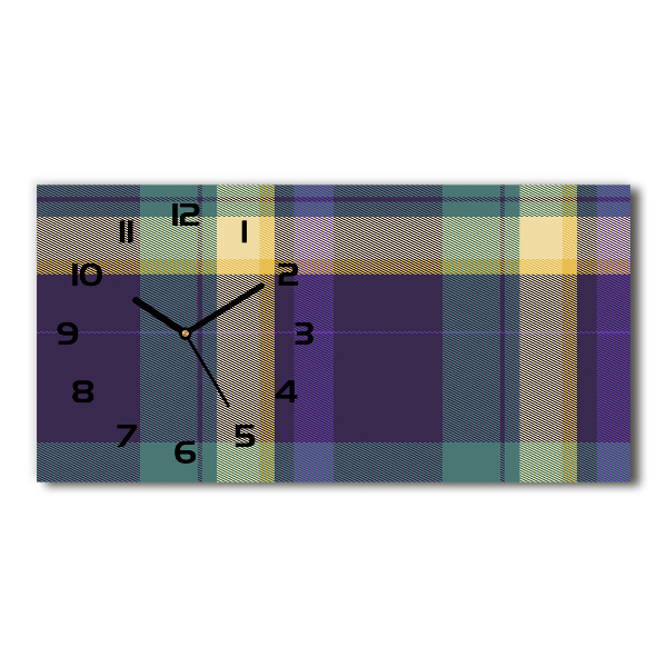 Horloge murale horizontale Texture en damier