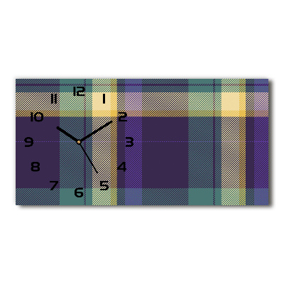 Horloge murale horizontale Texture en damier