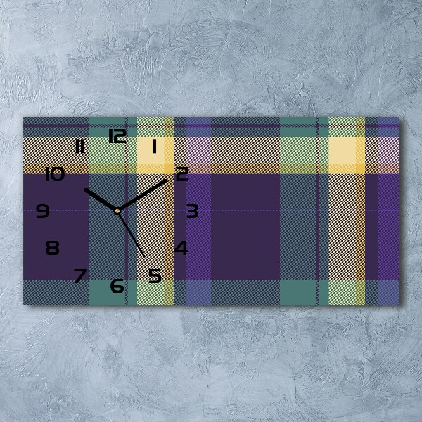 Horloge murale horizontale Texture en damier