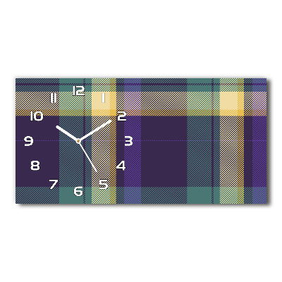 Horloge murale horizontale Texture en damier
