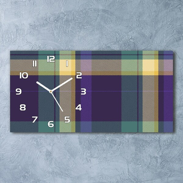 Horloge murale horizontale Texture en damier