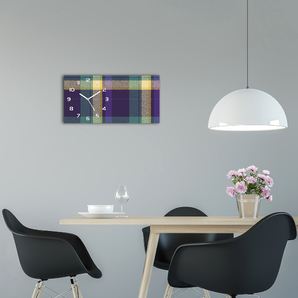 Horloge murale horizontale Texture en damier