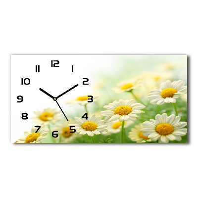 Horloge rectangulaire horizontale Marguerites