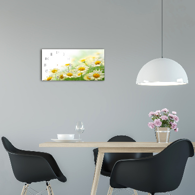 Horloge rectangulaire horizontale Marguerites