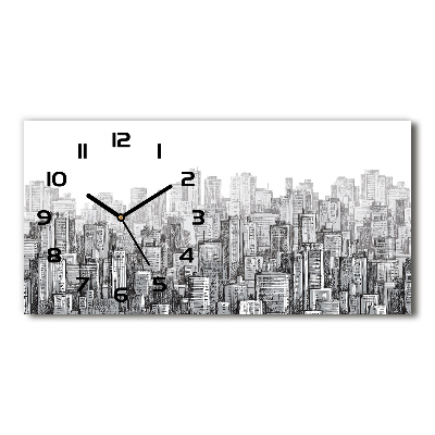 Horloge murale horizontale Gratte-ciel