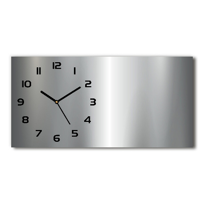 Horloge horizontale Fond métallique