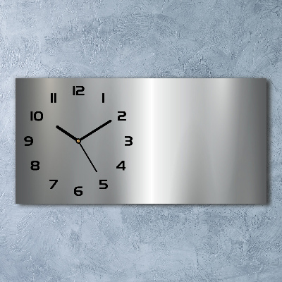 Horloge horizontale Fond métallique