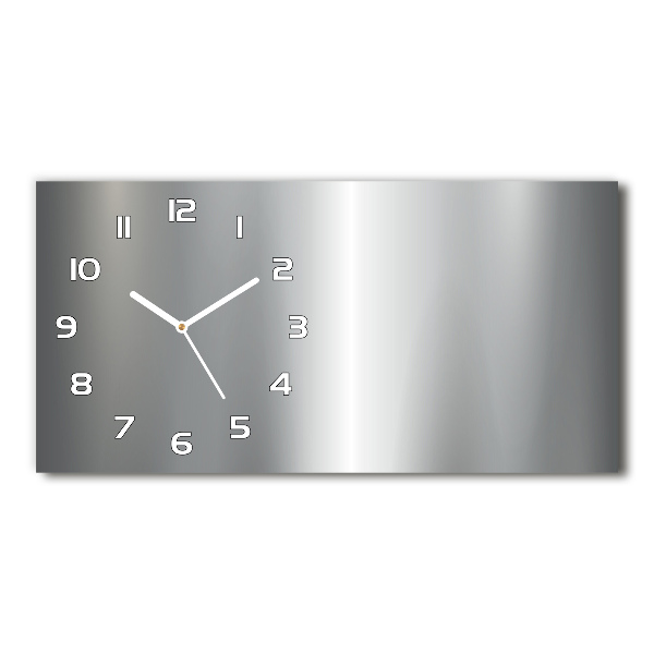 Horloge horizontale Fond métallique