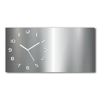 Horloge horizontale Fond métallique