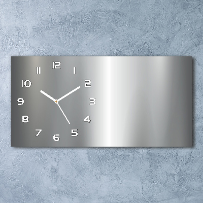 Horloge horizontale Fond métallique