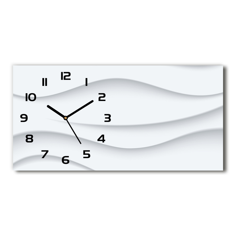 Horloge horizontale en verre Motif de la vague